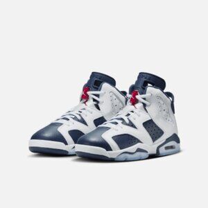 Nike Air Jordan 6 Retro 2024 Olympic White Midnight Navy Red sz 12